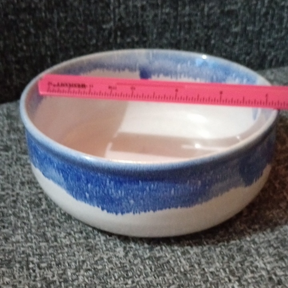 Artisan Blue and White Ceramic Bowl